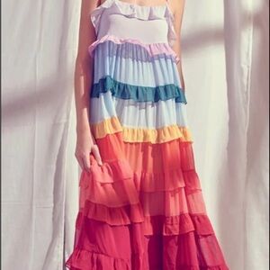 Storia Lavender and Pink Layered Dress